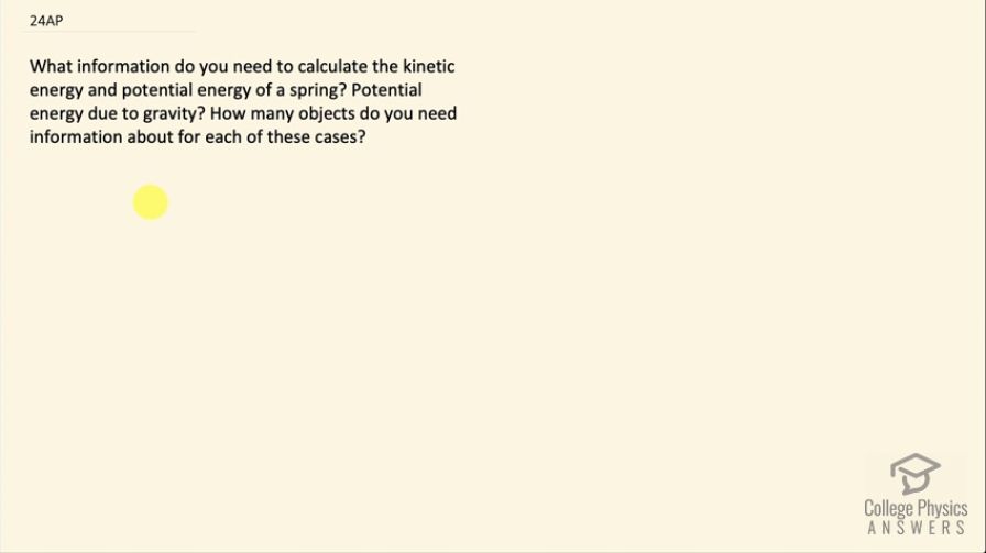 OpenStax College Physics, Chapter 7, Problem 24 (AP) video thumbnail