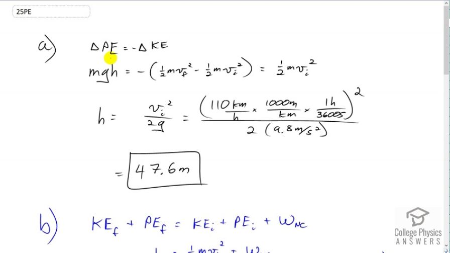 OpenStax College Physics, Chapter 7, Problem 25 (PE) video thumbnail