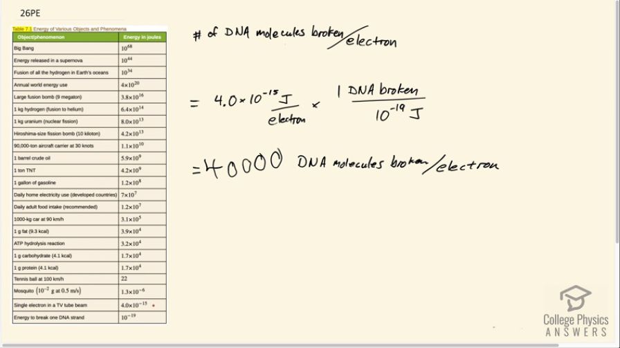 OpenStax College Physics, Chapter 7, Problem 26 (PE) video thumbnail