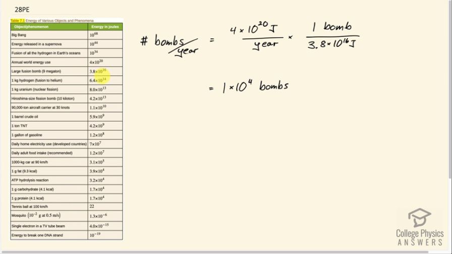 OpenStax College Physics, Chapter 7, Problem 28 (PE) video thumbnail