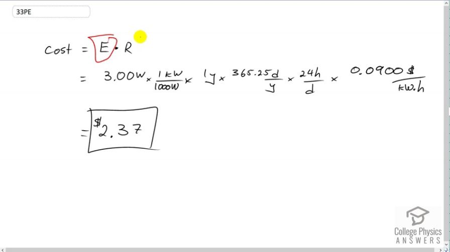 OpenStax College Physics, Chapter 7, Problem 33 (PE) video thumbnail