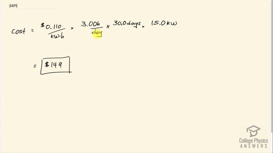 OpenStax College Physics, Chapter 7, Problem 34 (PE) video thumbnail