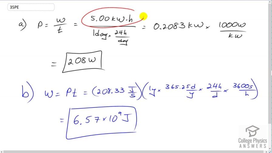 OpenStax College Physics, Chapter 7, Problem 35 (PE) video thumbnail