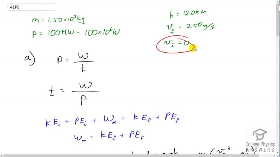 OpenStax College Physics, Chapter 7, Problem 41 (PE) video thumbnail