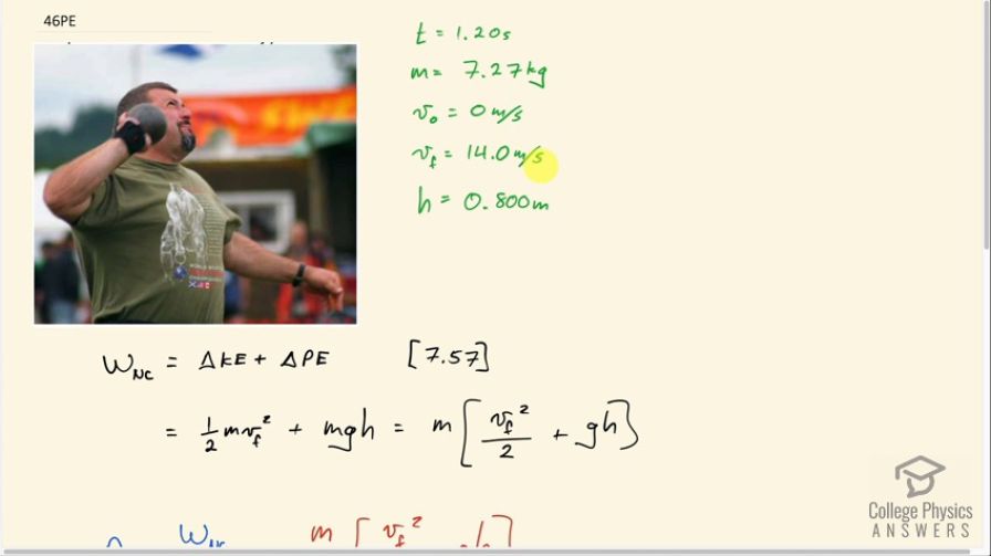 OpenStax College Physics, Chapter 7, Problem 46 (PE) video thumbnail