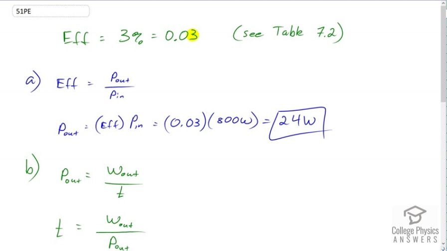 OpenStax College Physics, Chapter 7, Problem 51 (PE) video thumbnail