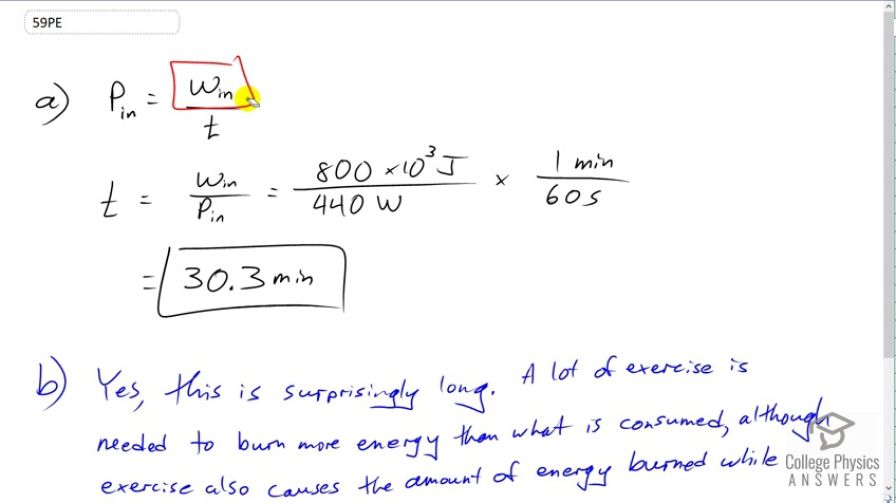 OpenStax College Physics, Chapter 7, Problem 59 (PE) video thumbnail