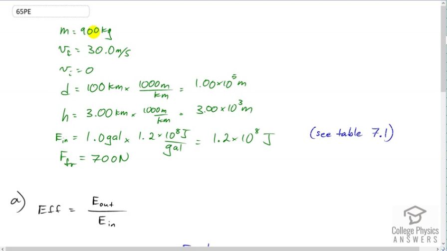 OpenStax College Physics, Chapter 7, Problem 65 (PE) video thumbnail