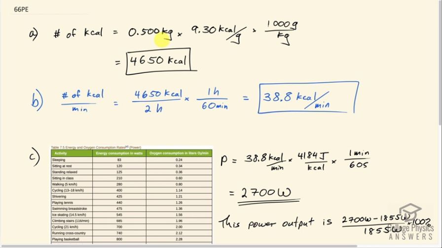 OpenStax College Physics, Chapter 7, Problem 66 (PE) video thumbnail