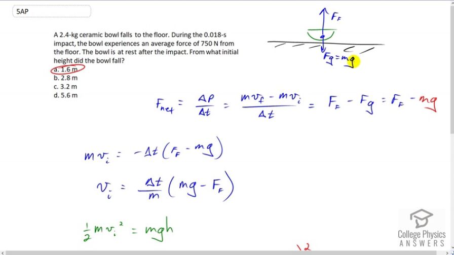 OpenStax College Physics, Chapter 8, Problem 5 (AP) video thumbnail