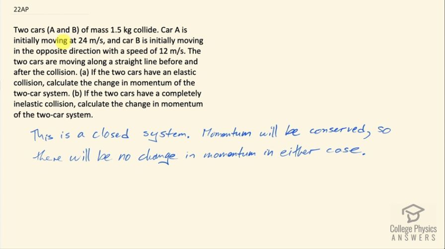 OpenStax College Physics, Chapter 8, Problem 22 (AP) video thumbnail