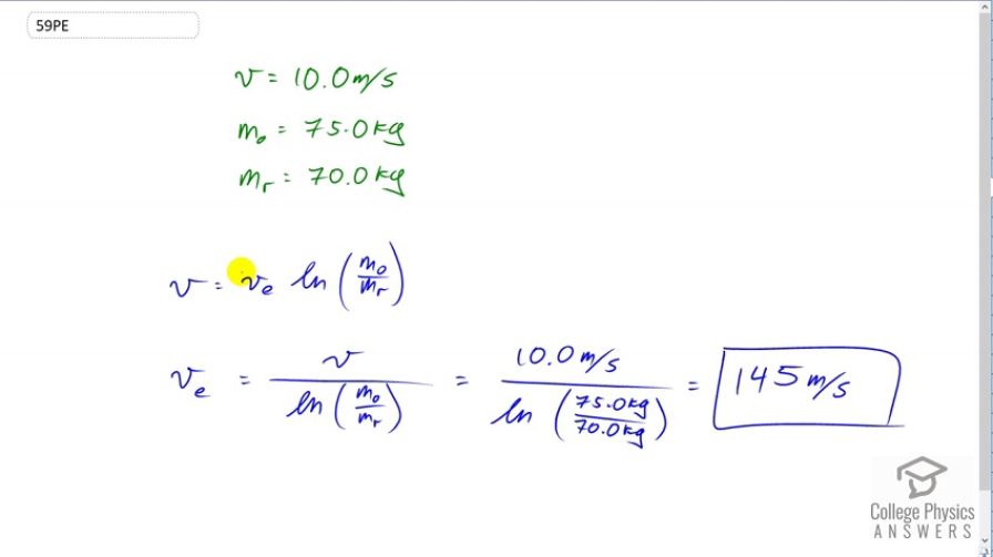 OpenStax College Physics, Chapter 8, Problem 59 (PE) video thumbnail