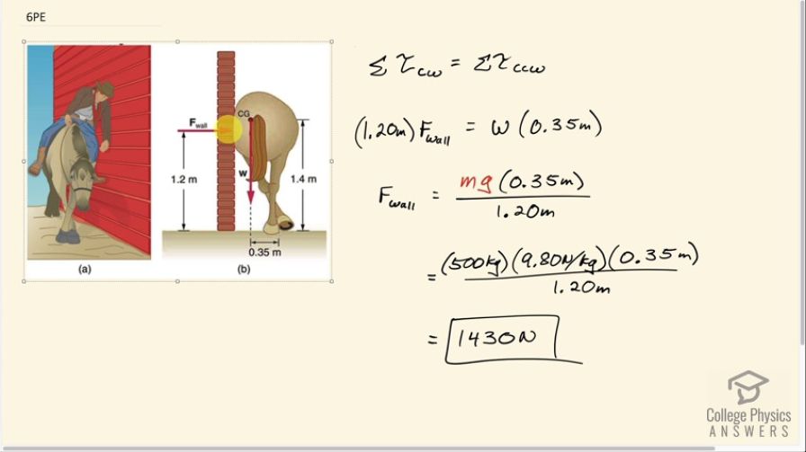 OpenStax College Physics, Chapter 9, Problem 6 (PE) video thumbnail