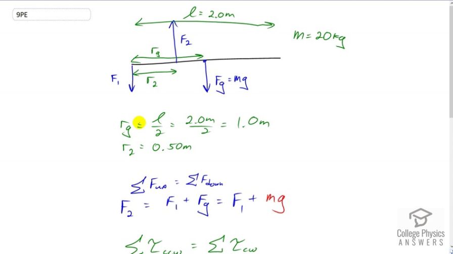 OpenStax College Physics, Chapter 9, Problem 9 (PE) video thumbnail