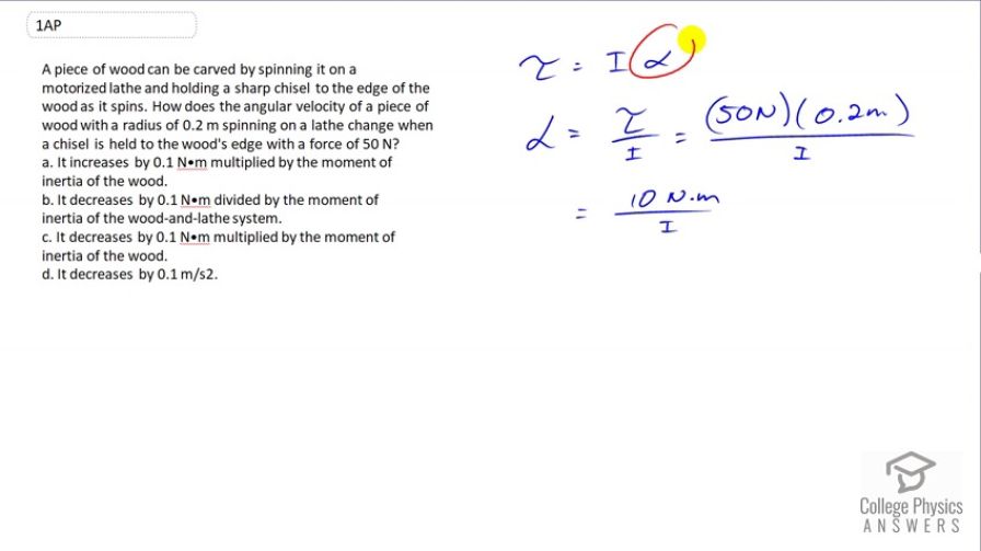OpenStax College Physics, Chapter 10, Problem 1 (AP) video thumbnail