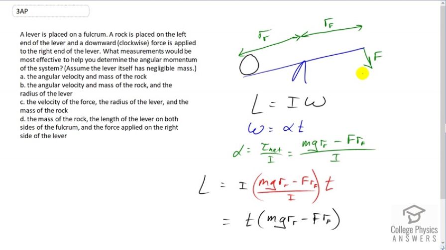 OpenStax College Physics, Chapter 10, Problem 3 (AP) video thumbnail