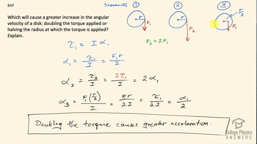 OpenStax College Physics, Chapter 10, Problem 8 (AP) video thumbnail