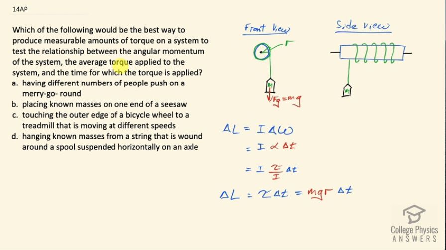 OpenStax College Physics, Chapter 10, Problem 14 (AP) video thumbnail