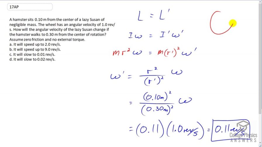 OpenStax College Physics, Chapter 10, Problem 17 (AP) video thumbnail