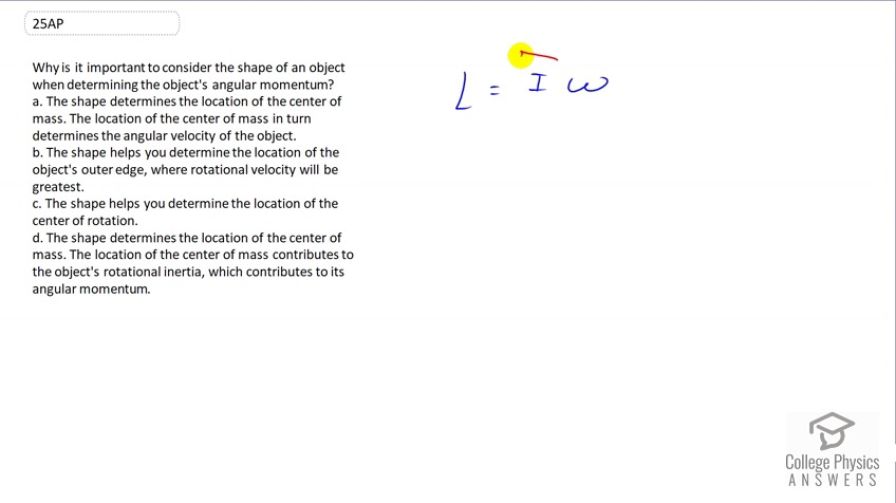 OpenStax College Physics, Chapter 10, Problem 25 (AP) video thumbnail