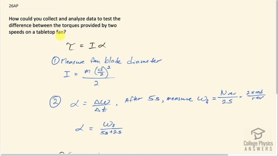 OpenStax College Physics, Chapter 10, Problem 26 (AP) video thumbnail