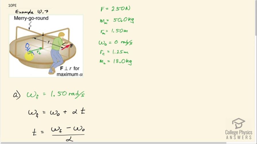 OpenStax College Physics, Chapter 10, Problem 10 (PE) video thumbnail