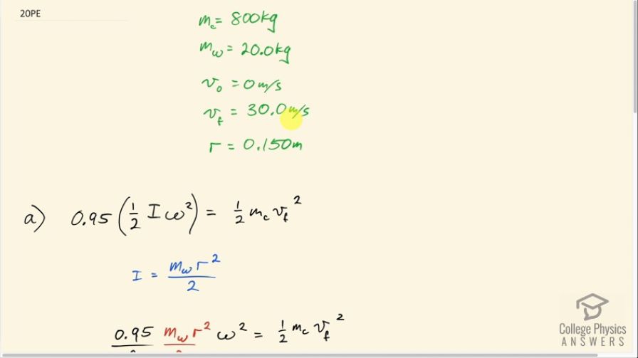 OpenStax College Physics, Chapter 10, Problem 20 (PE) video thumbnail