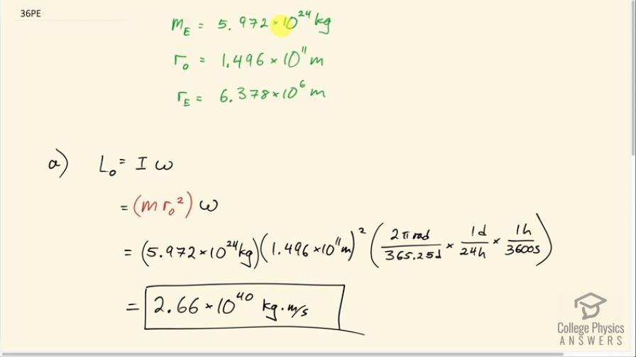 OpenStax College Physics, Chapter 10, Problem 36 (PE) video thumbnail