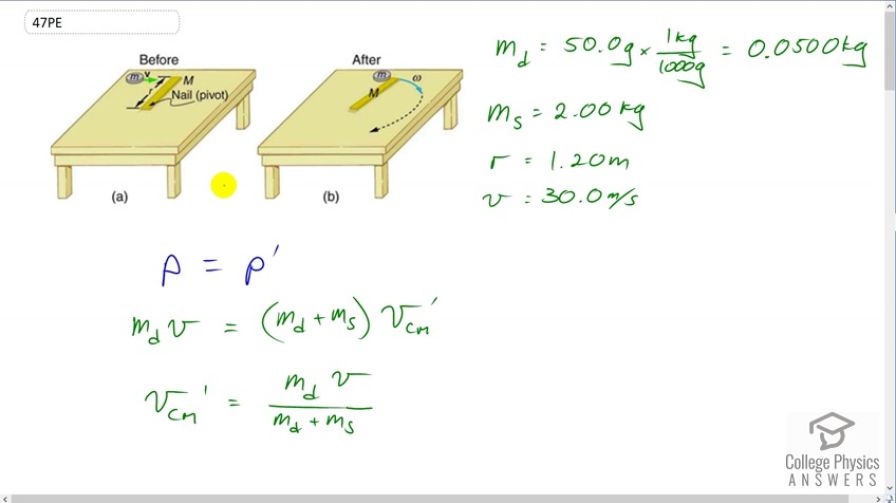 OpenStax College Physics, Chapter 10, Problem 47 (PE) video thumbnail