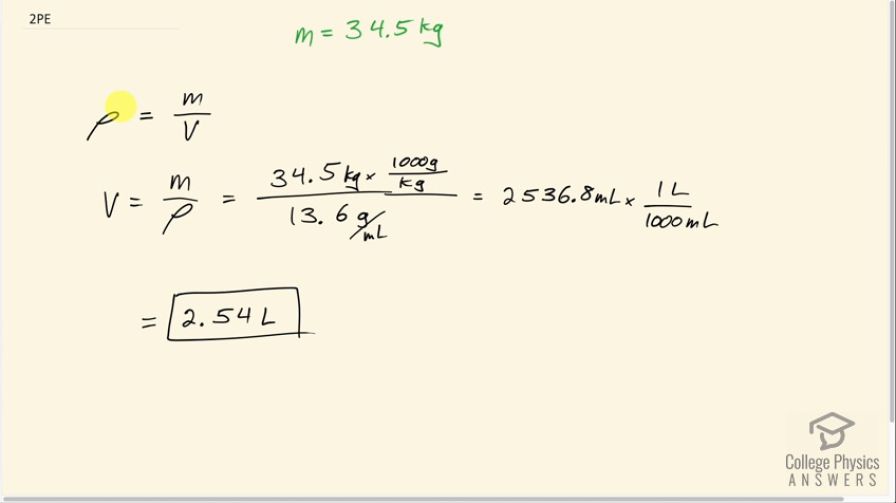 OpenStax College Physics, Chapter 11, Problem 2 (PE) video thumbnail