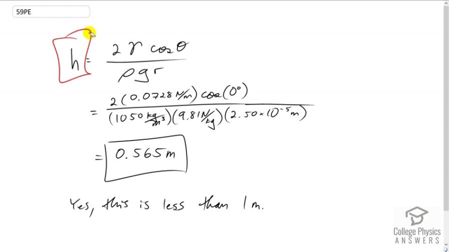 OpenStax College Physics, Chapter 11, Problem 59 (PE) video thumbnail