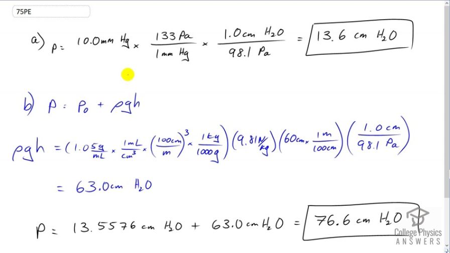 OpenStax College Physics, Chapter 11, Problem 75 (PE) video thumbnail