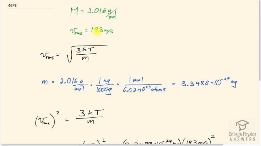 OpenStax College Physics, Chapter 13, Problem 46 (PE) video thumbnail