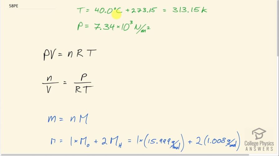 OpenStax College Physics, Chapter 13, Problem 58 (PE) video thumbnail