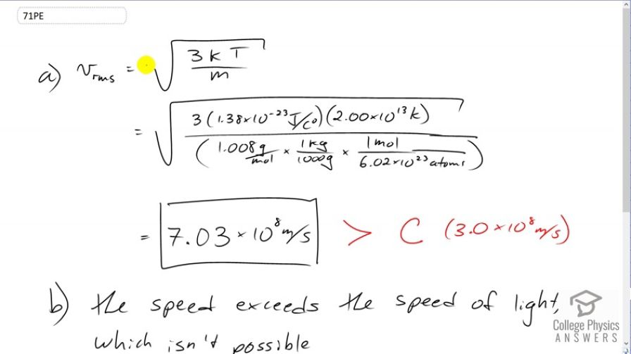 OpenStax College Physics, Chapter 13, Problem 71 (PE) video thumbnail