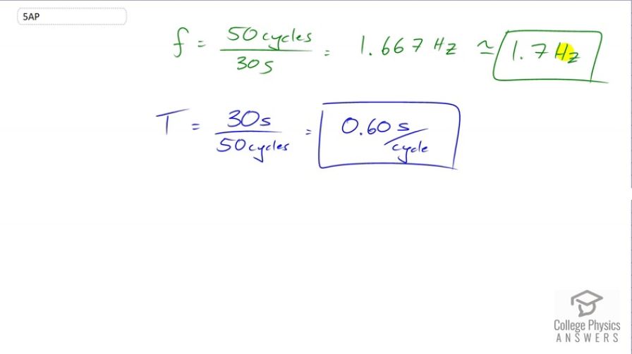 OpenStax College Physics, Chapter 16, Problem 5 (AP) video thumbnail
