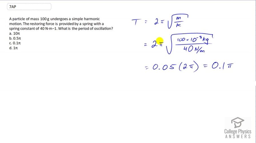 OpenStax College Physics, Chapter 16, Problem 7 (AP) video thumbnail
