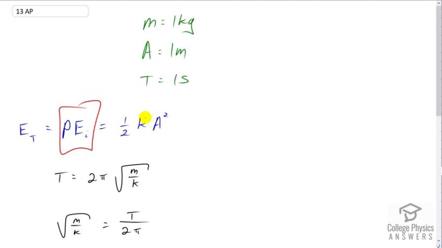 OpenStax College Physics, Chapter 16, Problem 13 (AP) video thumbnail