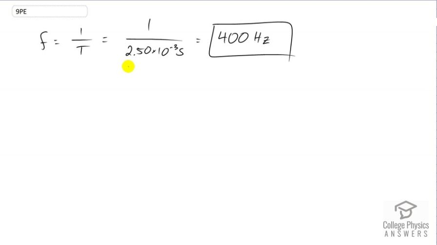 OpenStax College Physics, Chapter 16, Problem 9 (PE) video thumbnail