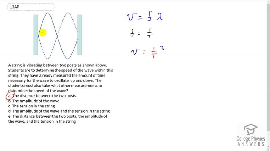 OpenStax College Physics, Chapter 17, Problem 13 (AP) video thumbnail