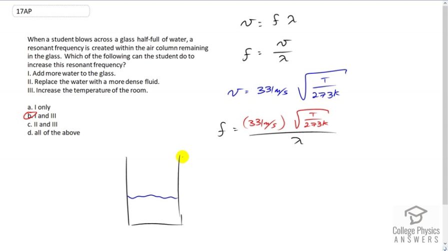 OpenStax College Physics, Chapter 17, Problem 17 (AP) video thumbnail
