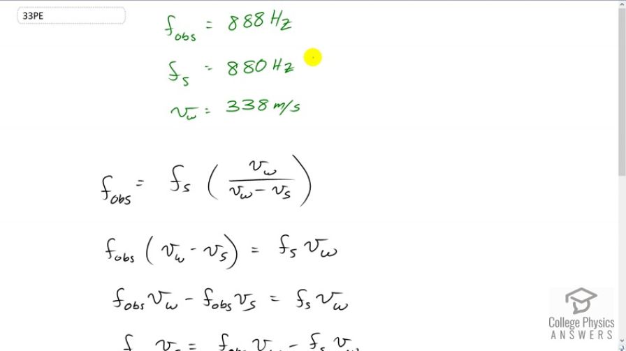 OpenStax College Physics, Chapter 17, Problem 33 (PE) video thumbnail