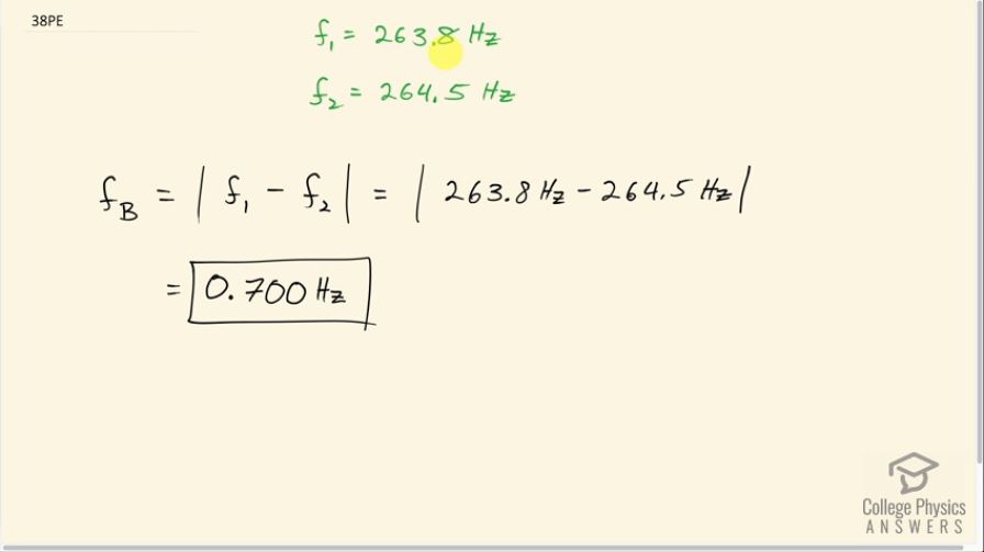 OpenStax College Physics, Chapter 17, Problem 38 (PE) video thumbnail