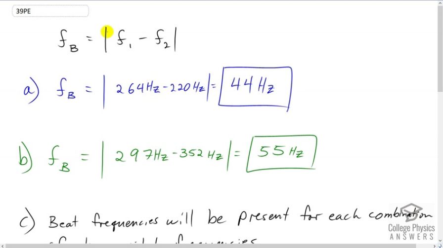 OpenStax College Physics, Chapter 17, Problem 39 (PE) video thumbnail