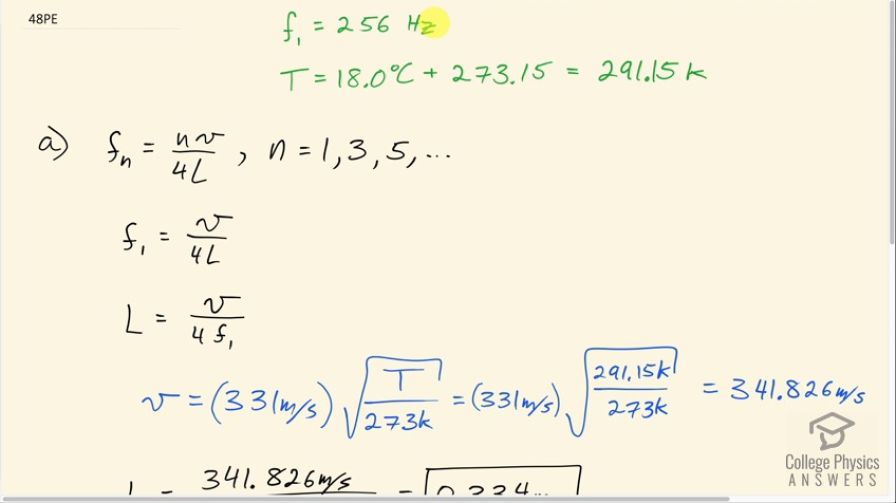 OpenStax College Physics, Chapter 17, Problem 48 (PE) video thumbnail