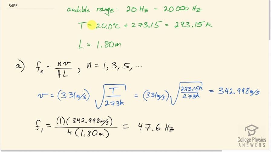 OpenStax College Physics, Chapter 17, Problem 54 (PE) video thumbnail