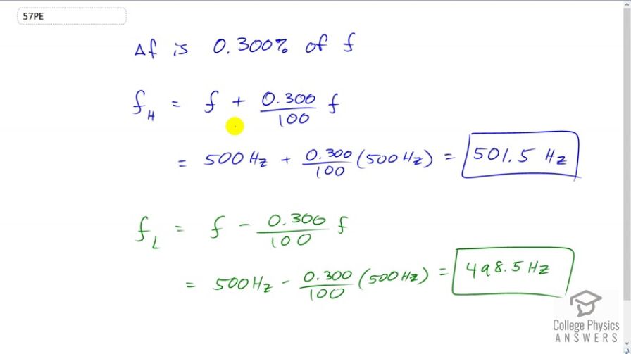 OpenStax College Physics, Chapter 17, Problem 57 (PE) video thumbnail