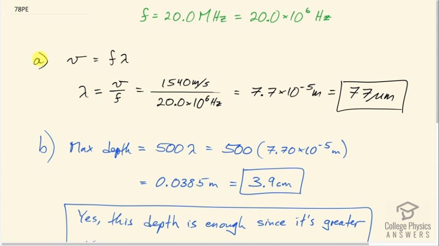 OpenStax College Physics, Chapter 17, Problem 78 (PE) video thumbnail