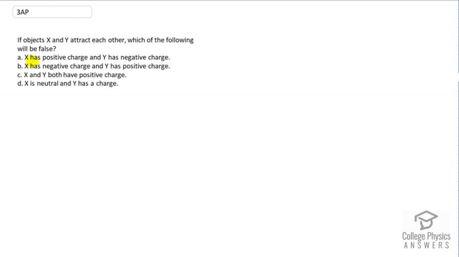 OpenStax College Physics, Chapter 18, Problem 3 (AP) video thumbnail