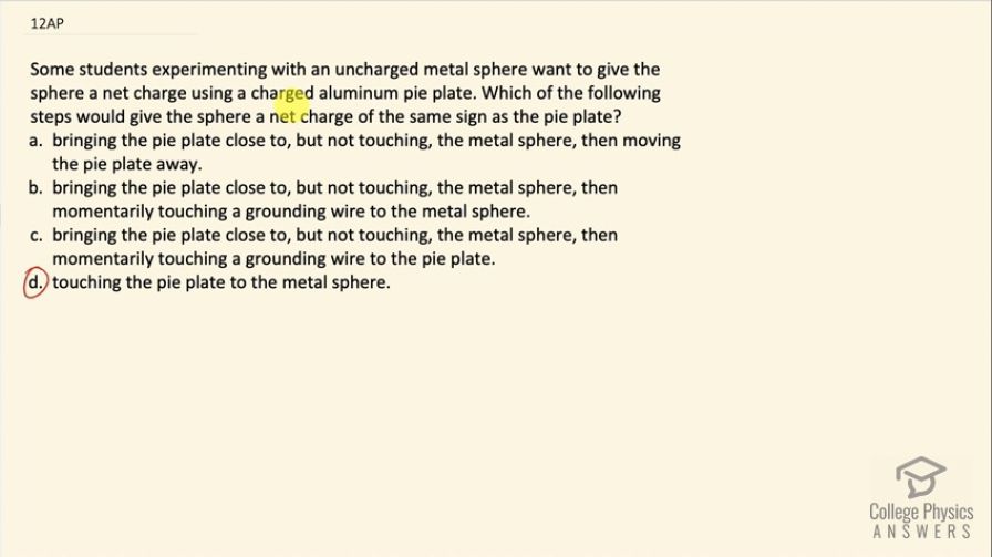 OpenStax College Physics, Chapter 18, Problem 12 (AP) video thumbnail